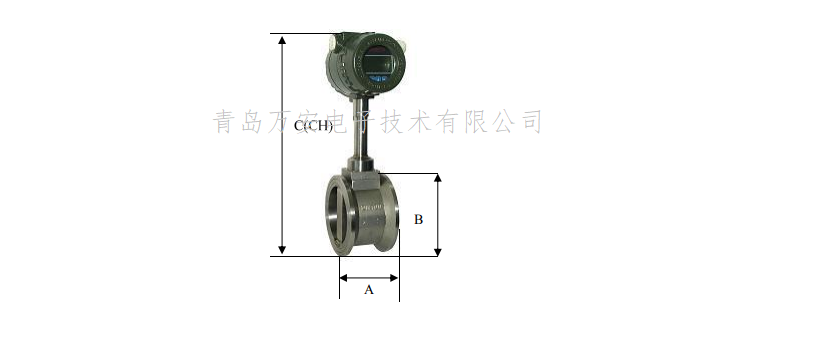 法兰卡装涡街黄瓜视频软件安装尺寸(图1)